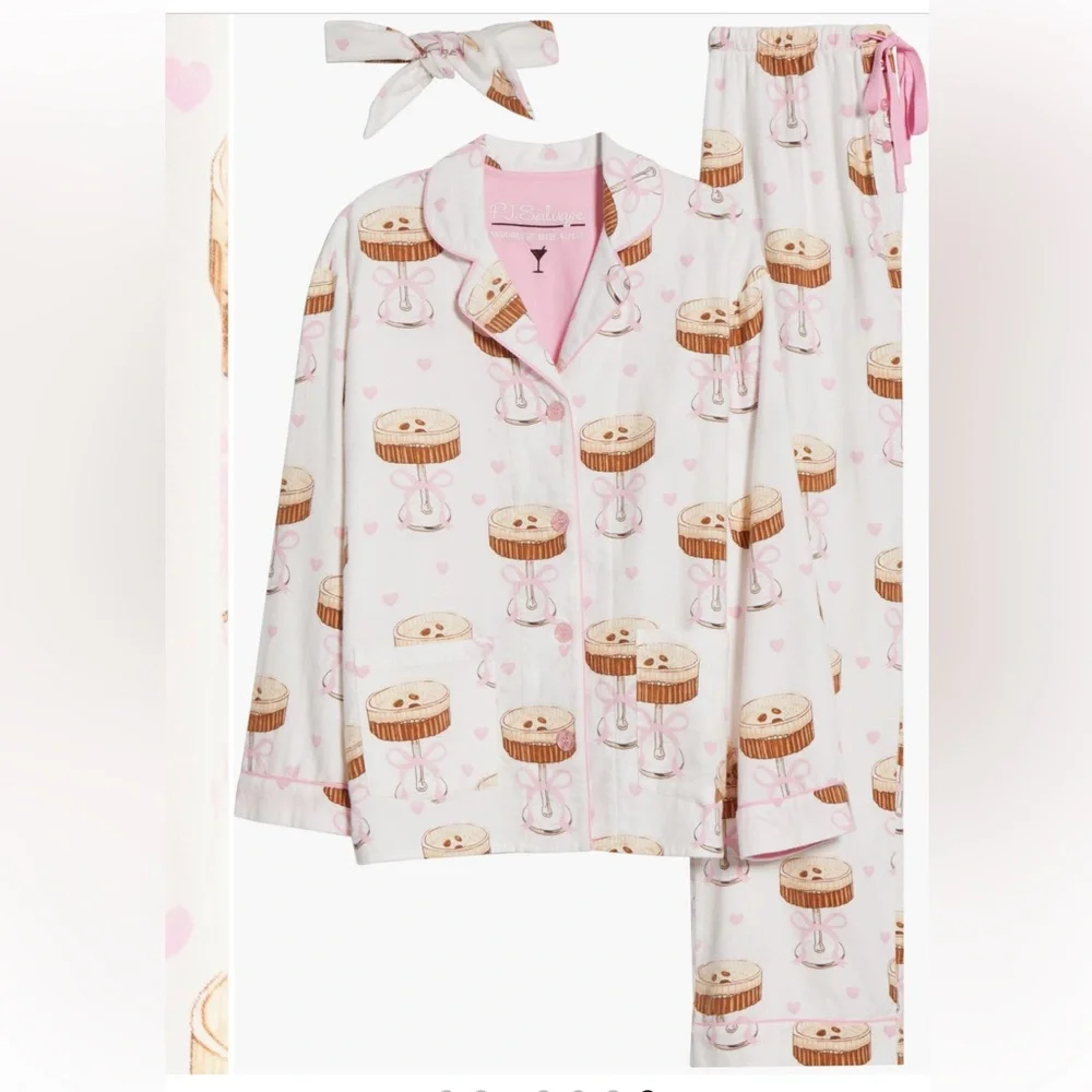 NWT PJ Salvage Flannels🤎☕️”Espresso Yourself”☕️🤎Pajamas Set Ivory